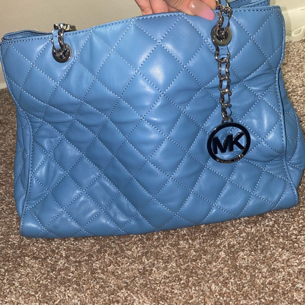 Blue Quilted MK Purse.